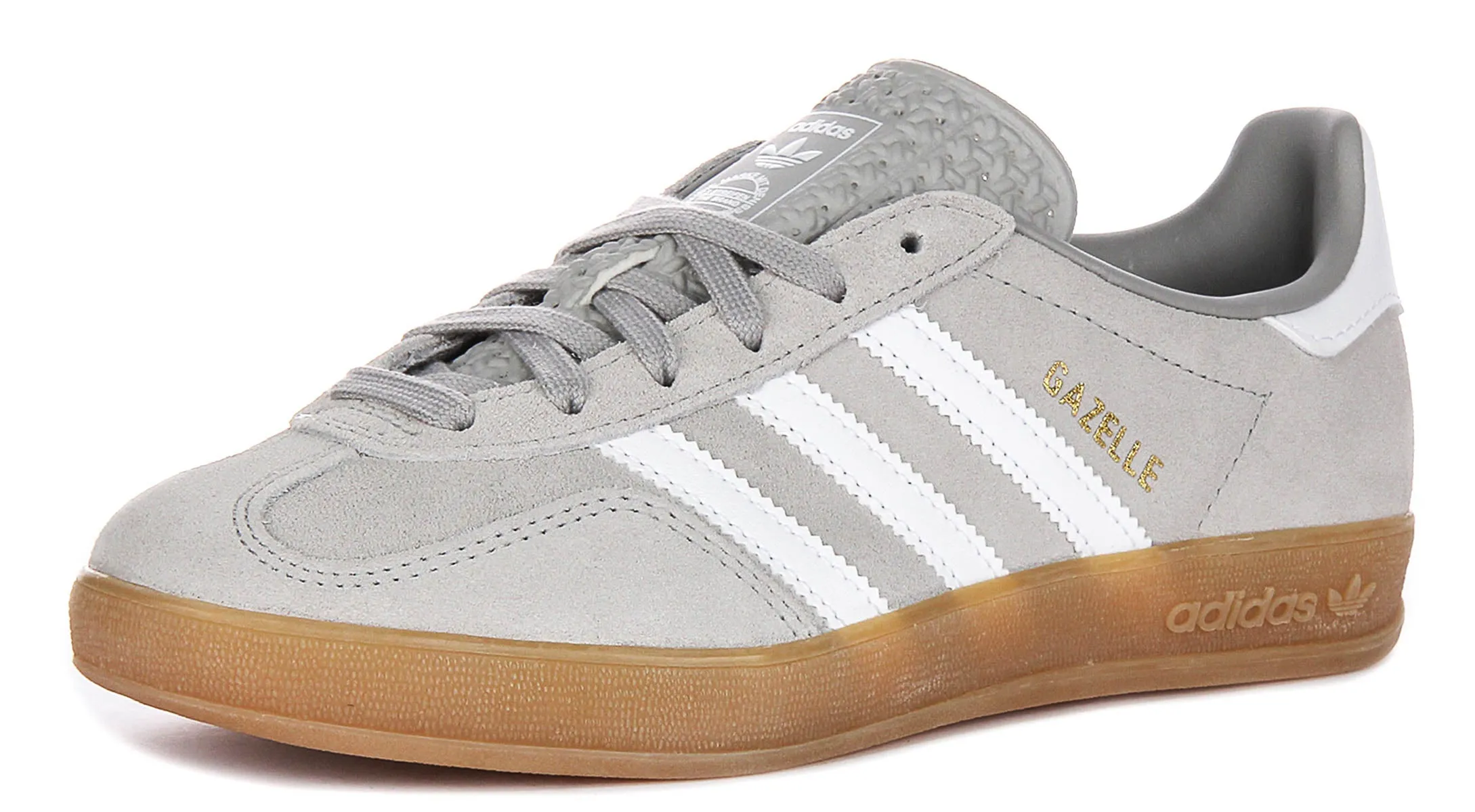 Adidas Gazelle Indoor In Grey White Shoes Adidas