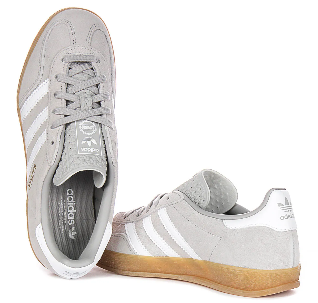 Adidas Gazelle Indoor In Grey White Shoes Adidas