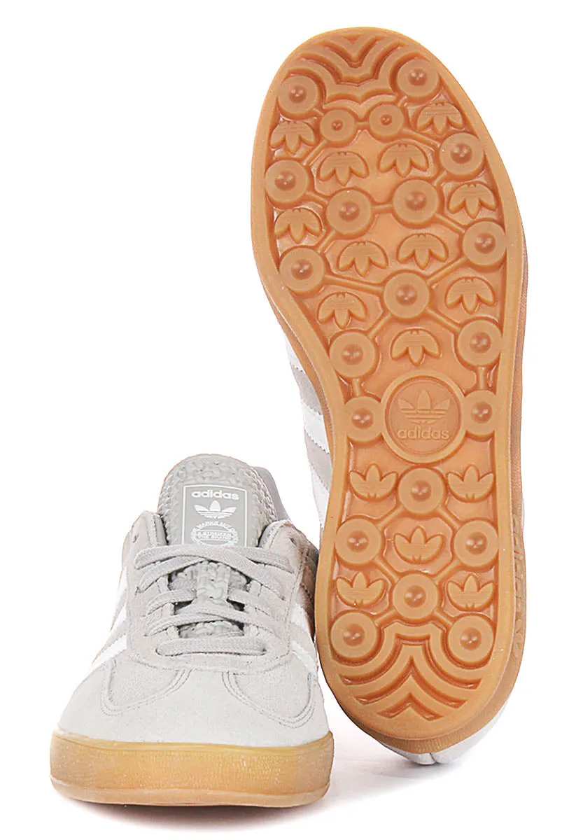 Adidas Gazelle Indoor In Grey White Shoes Adidas