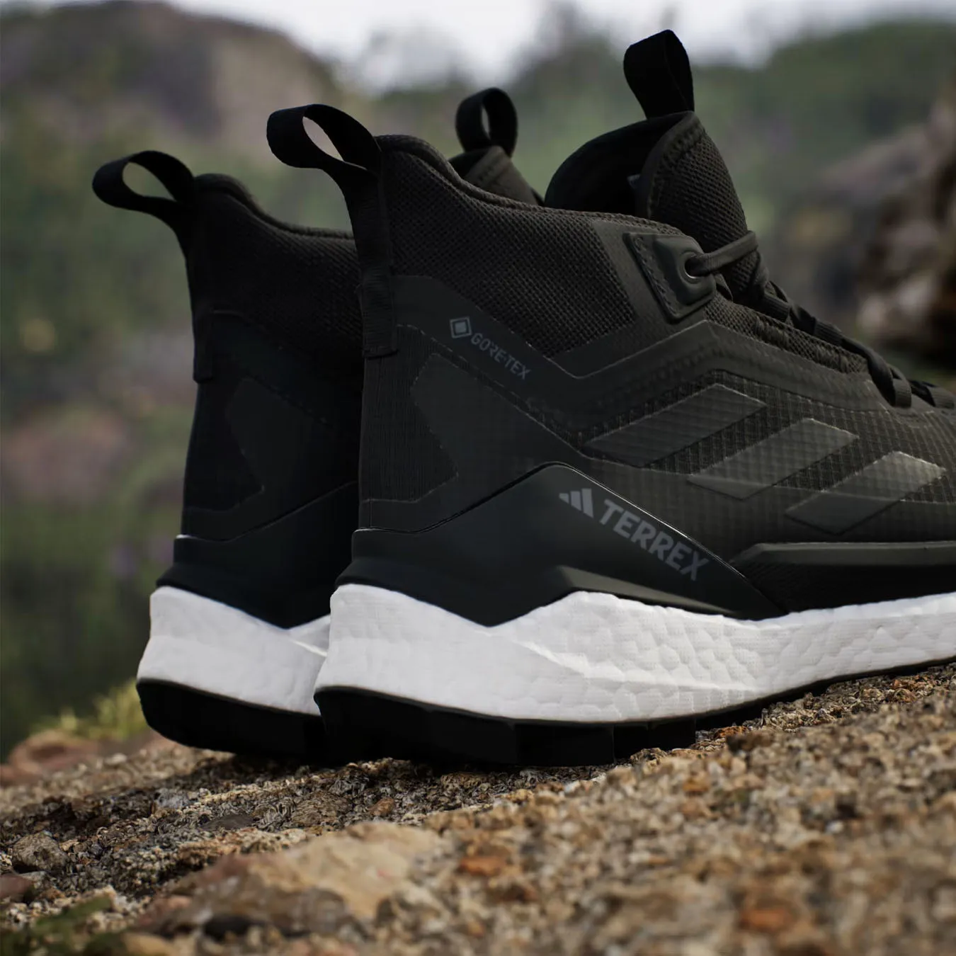 Adidas Terrex Womens Free Hiker 2 Gore-Tex Hiking Shoes Core Black / Core Black / Cloud White