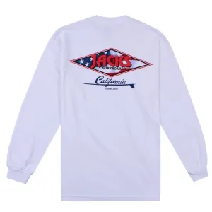American Diamond Classic L/S Tee - White