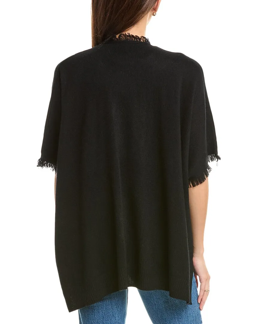 Amicale Cashmere Fringe Cashmere Cape