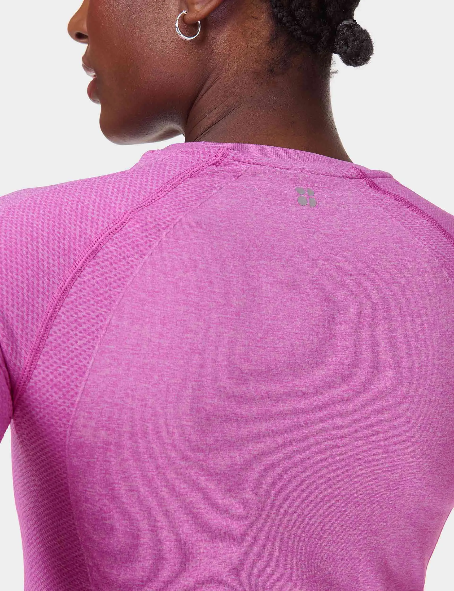 Athlete Seamless Gym Long Sleeve Top - Allium Pink/Nerine Pink Marl