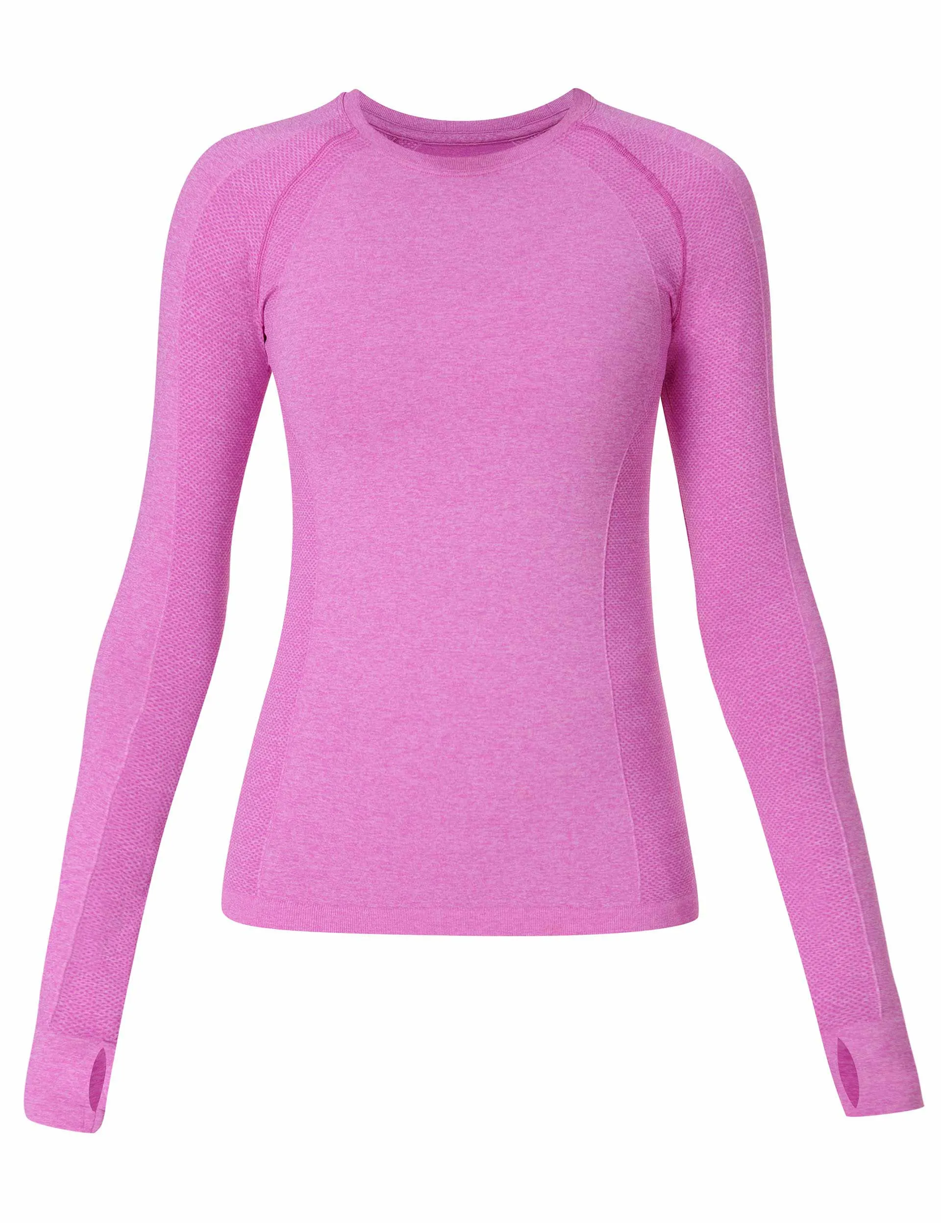 Athlete Seamless Gym Long Sleeve Top - Allium Pink/Nerine Pink Marl