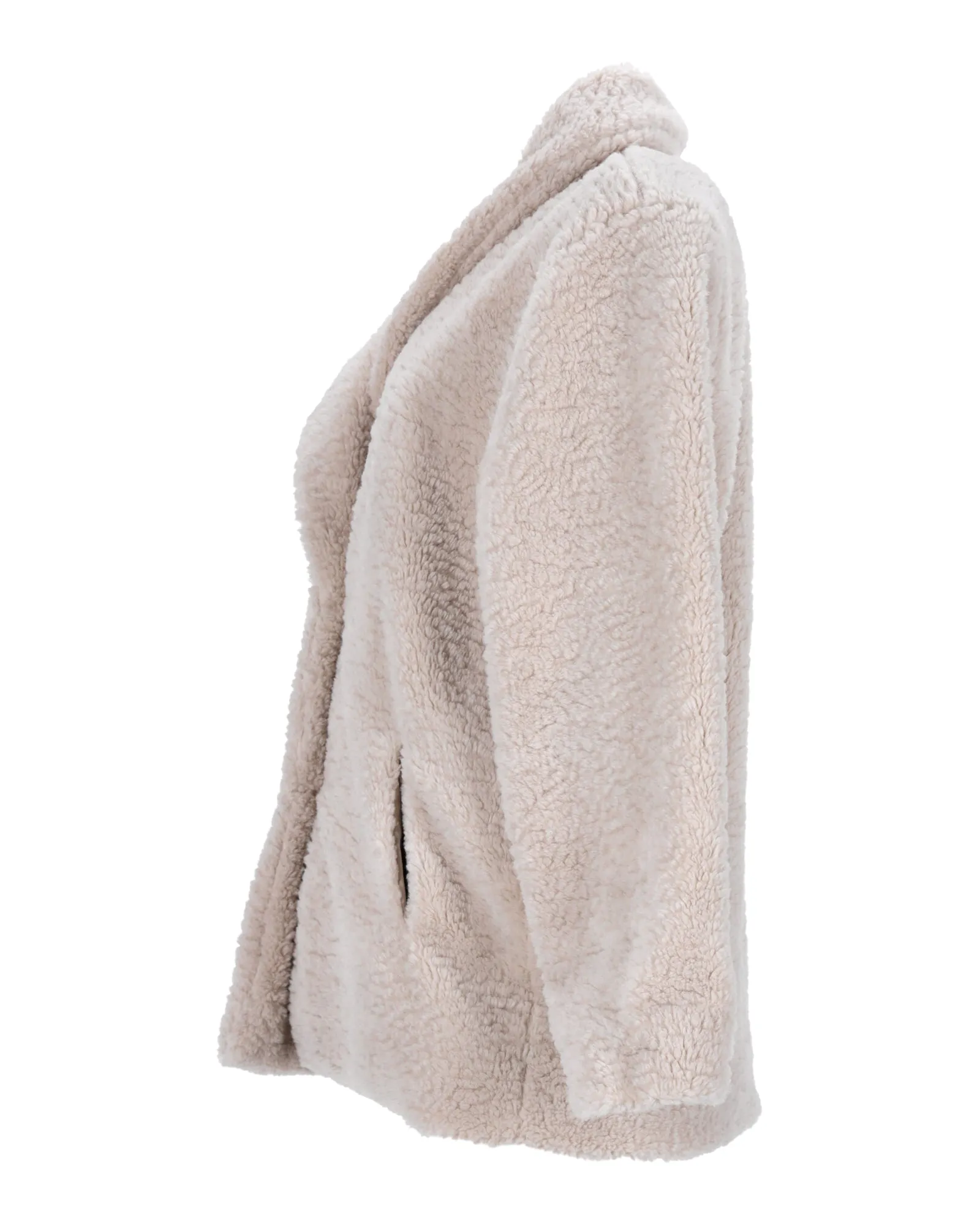 Ba&Sh Welli Faux Shearling Coat In Ecru Polyester