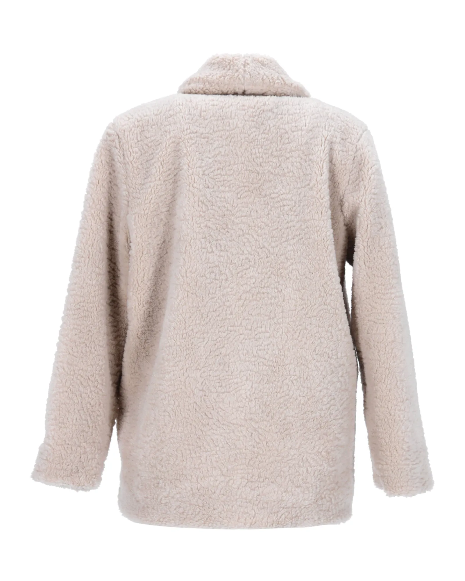 Ba&Sh Welli Faux Shearling Coat In Ecru Polyester