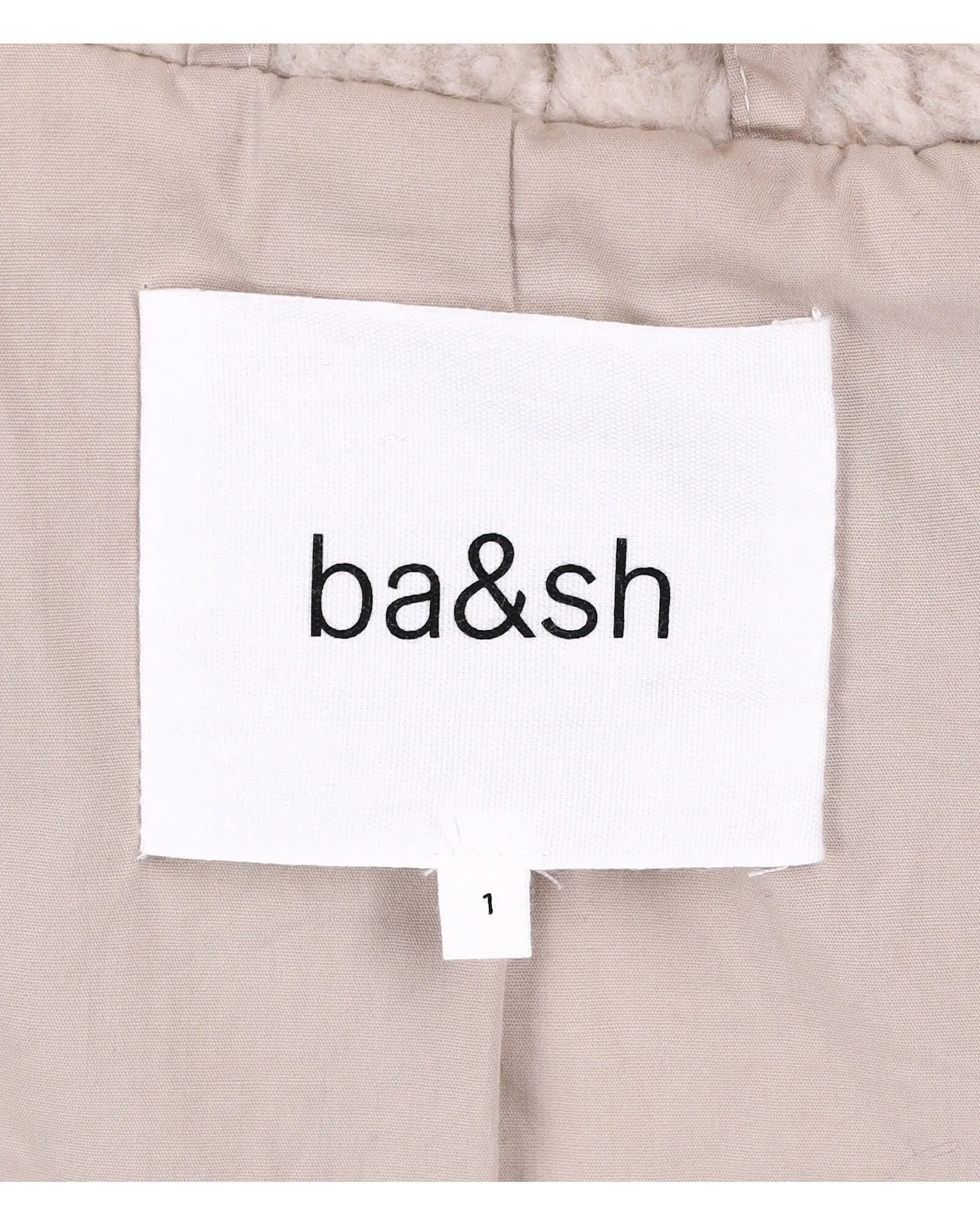 Ba&Sh Welli Faux Shearling Coat In Ecru Polyester