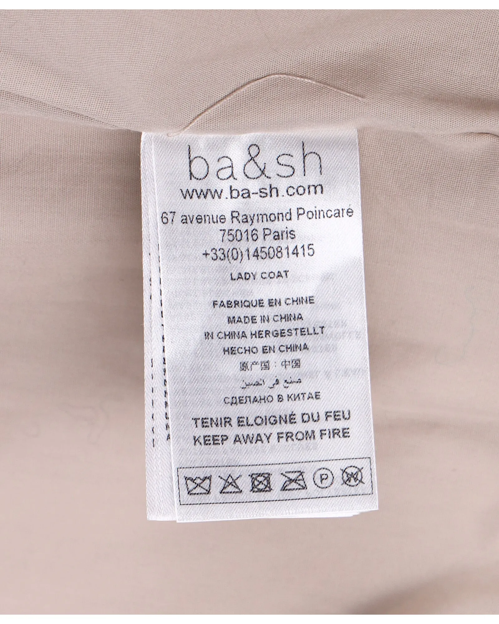 Ba&Sh Welli Faux Shearling Coat In Ecru Polyester