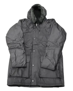 Barbour Fenton Wax Jacket in Black Cotton