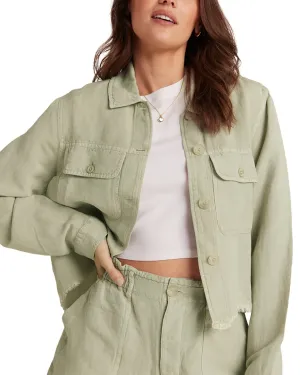 Bella Dahl Lily Frayed Hem Linen-Blend Jacket