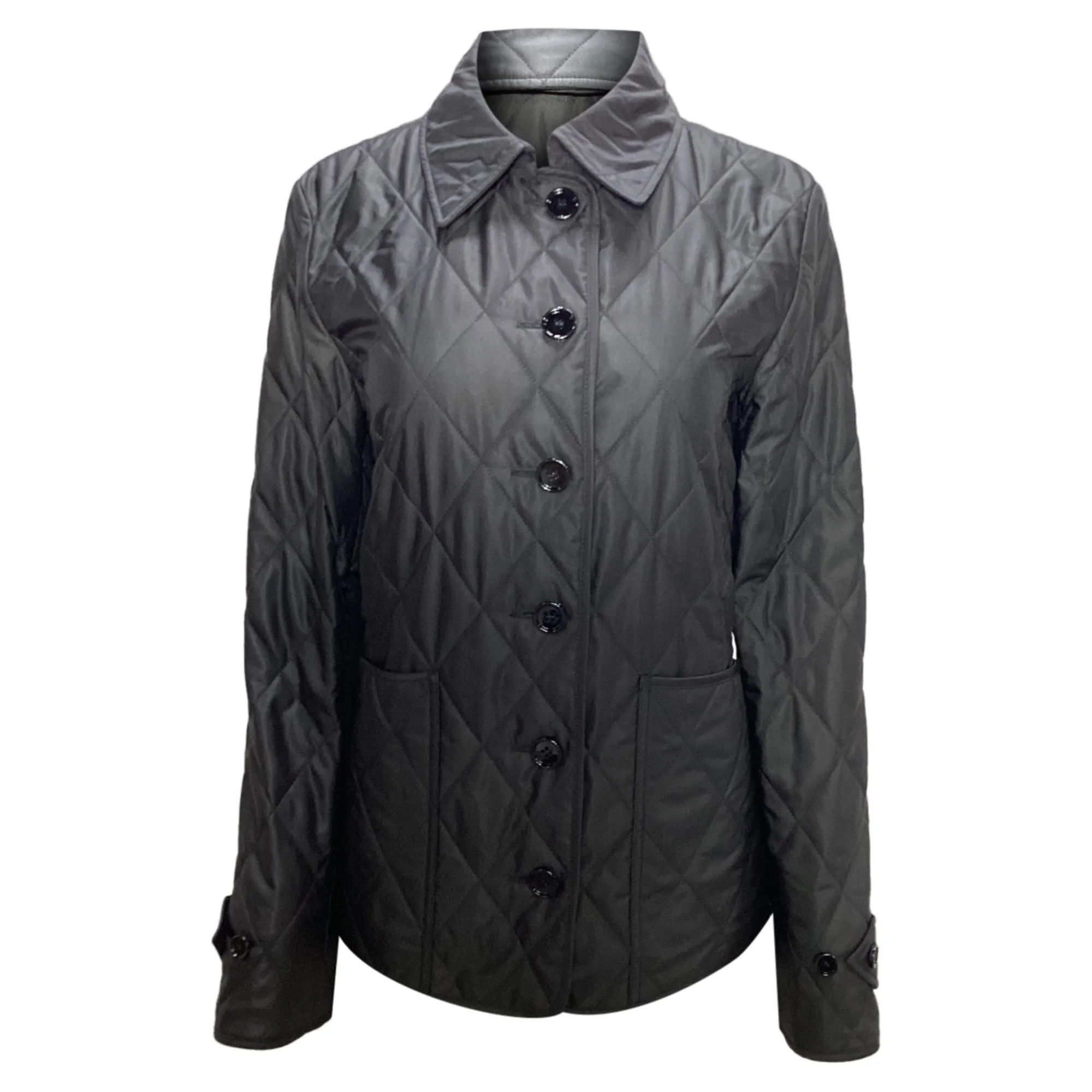 Burberry Quilted Jacket in Black Cotton