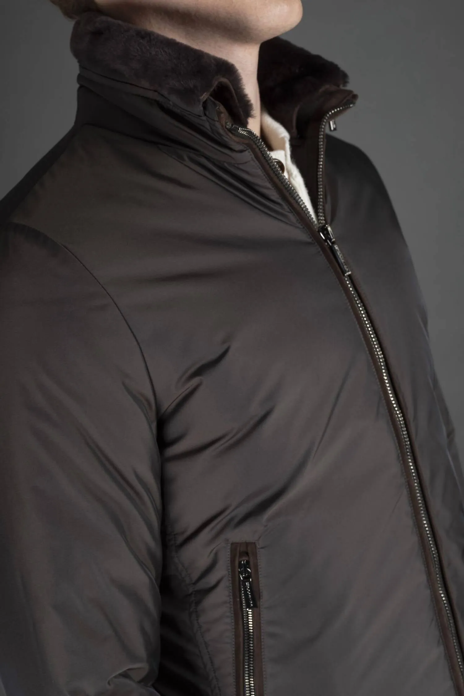 Celotti Down Bomber Jacket In Black