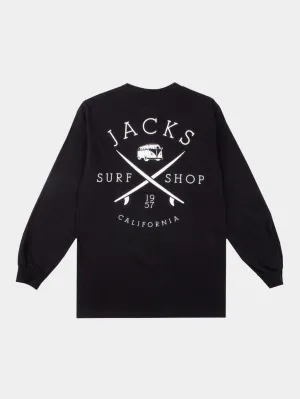 Classic Bus Stop L/S Tee - Black