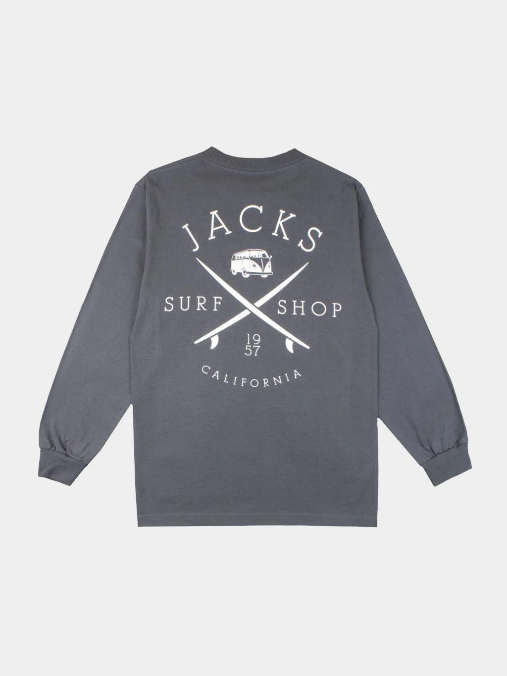 Classic Bus Stop L/S Tee - Charcoal