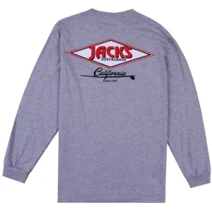 Classic Cal Diamond L/S Tee - Athletic Heather