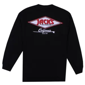 Classic Cal Diamond L/S Tee - Black