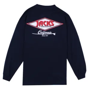 Classic Cal Diamond L/S Tee - Navy