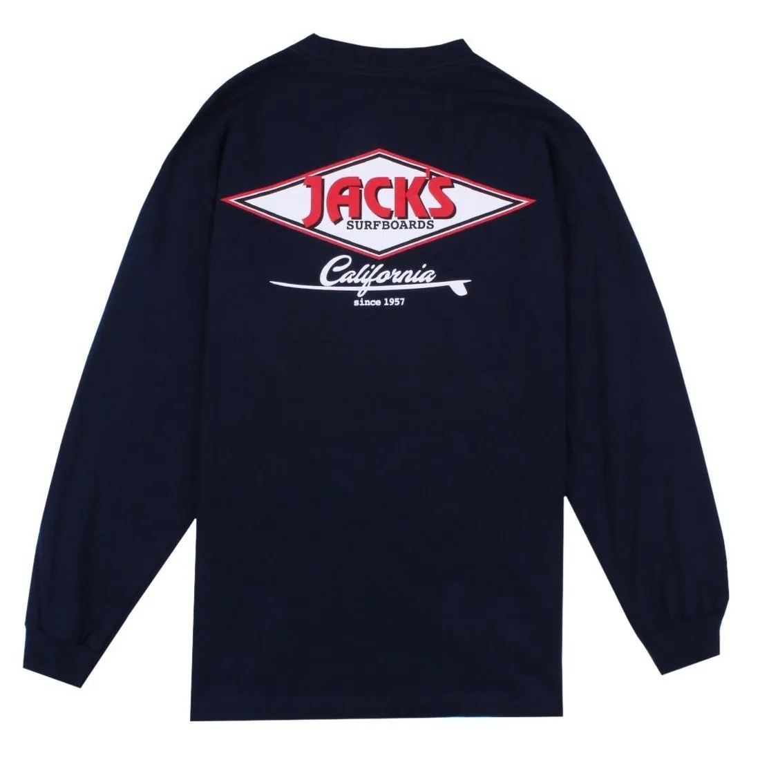 Classic Cal Diamond L/S Tee - Navy