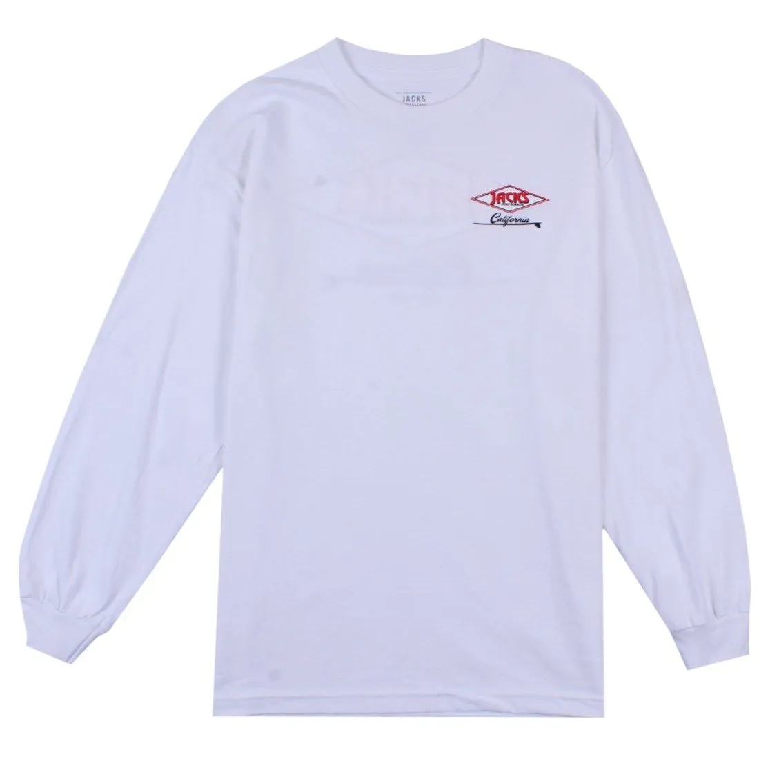Classic Cal Diamond L/S Tee - White