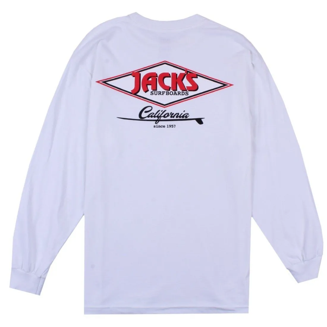 Classic Cal Diamond L/S Tee - White