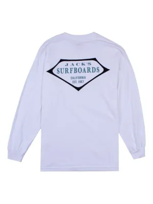 Classic Retro Lam L/S Tee - White