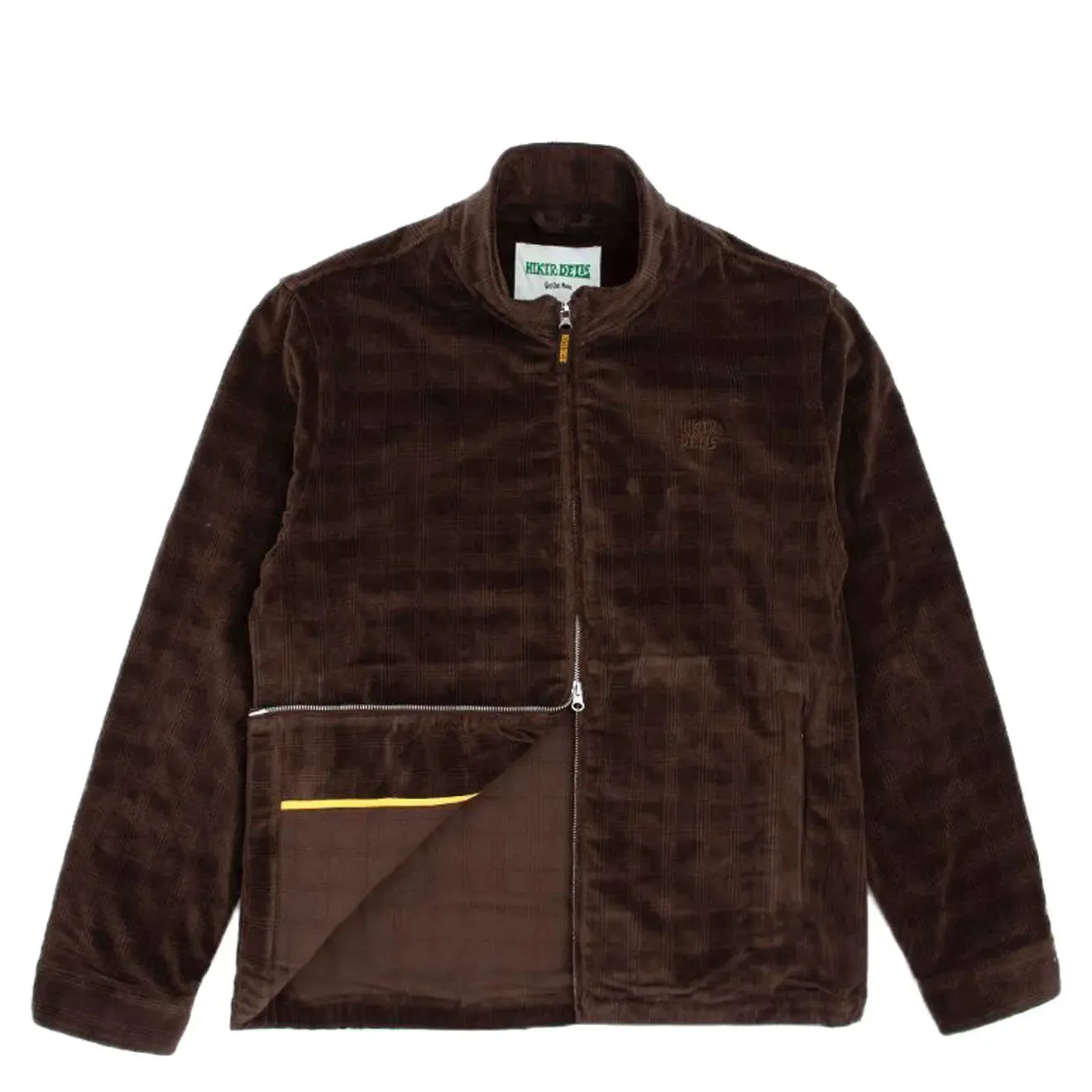 Clothing Hikerdelic Hikerdelic Plaid Corduroy Track Jacket Brown