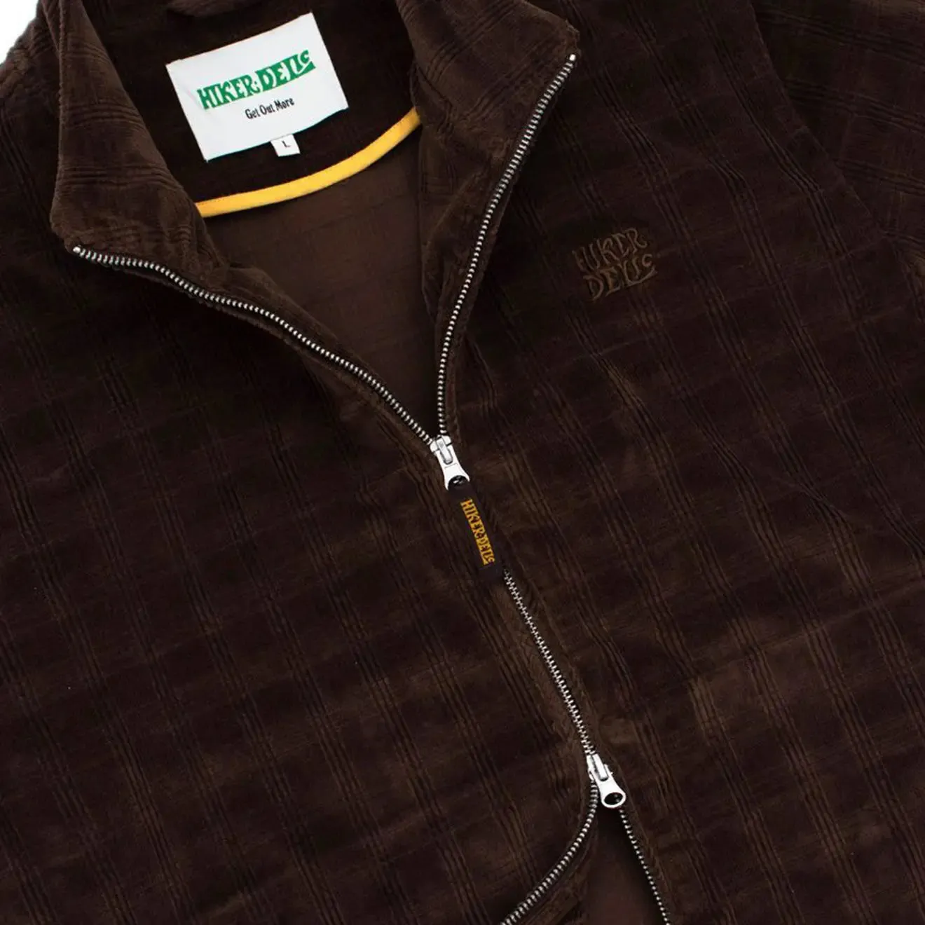 Clothing Hikerdelic Hikerdelic Plaid Corduroy Track Jacket Brown