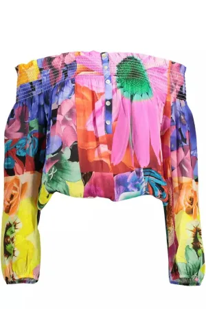Desigual  Contrast Detail Long-Sleeved Women's Tee