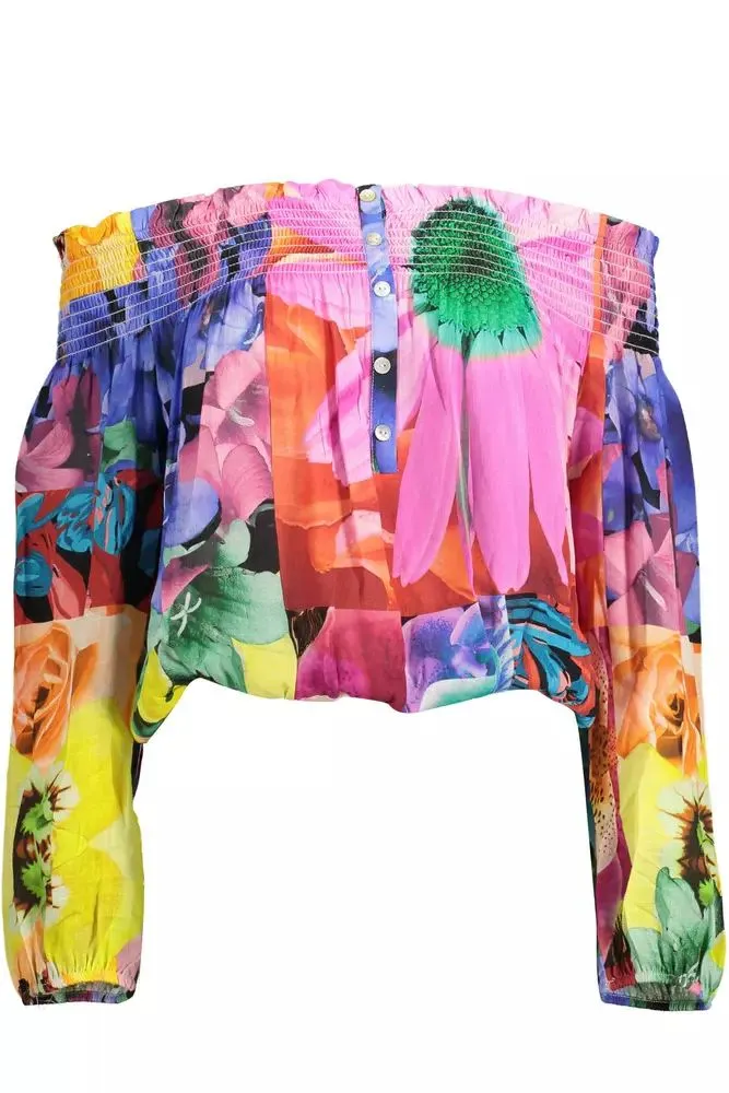 Desigual  Contrast Detail Long-Sleeved Women's Tee