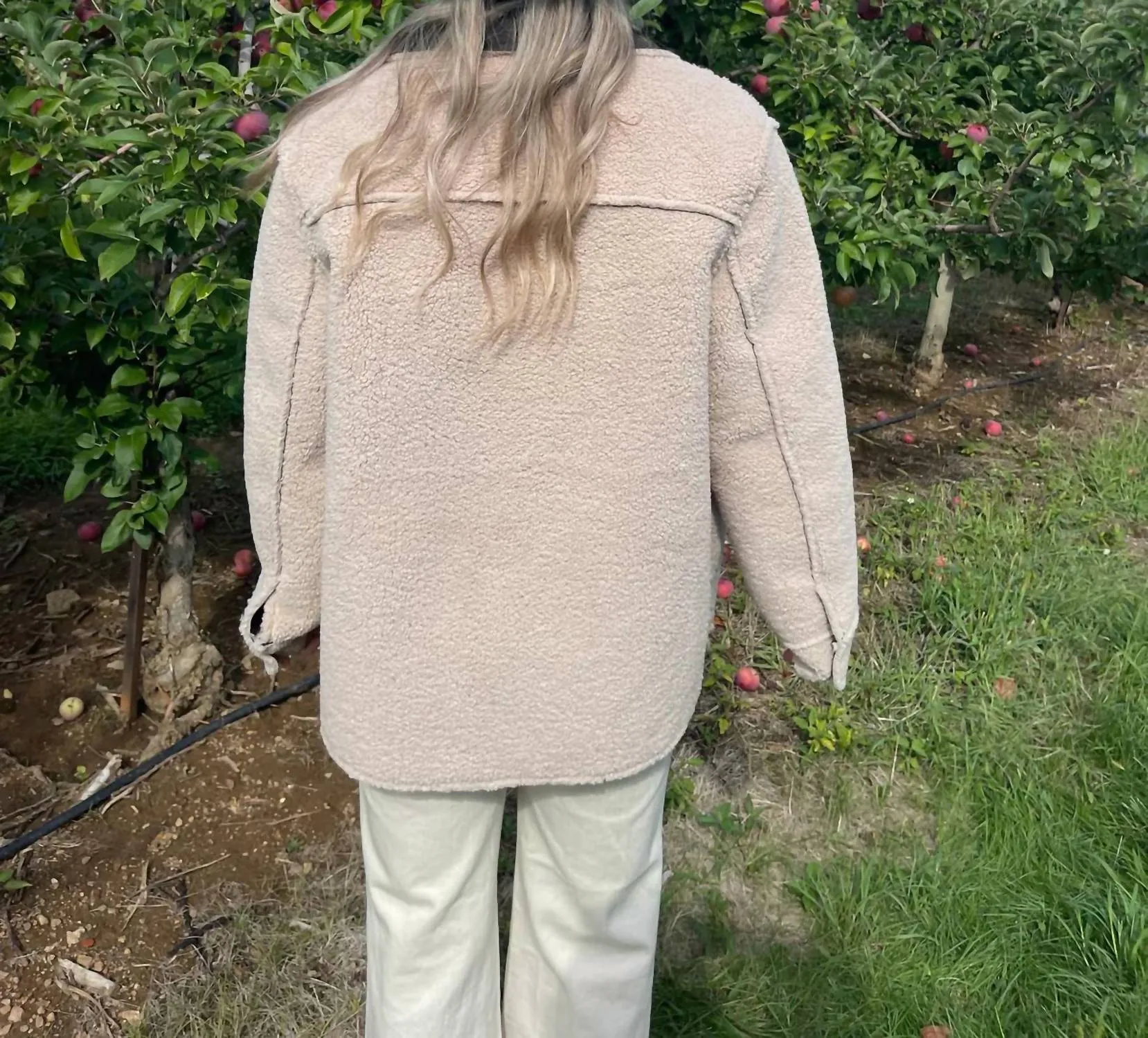 Faux Leather Reversible Jacket In Brown