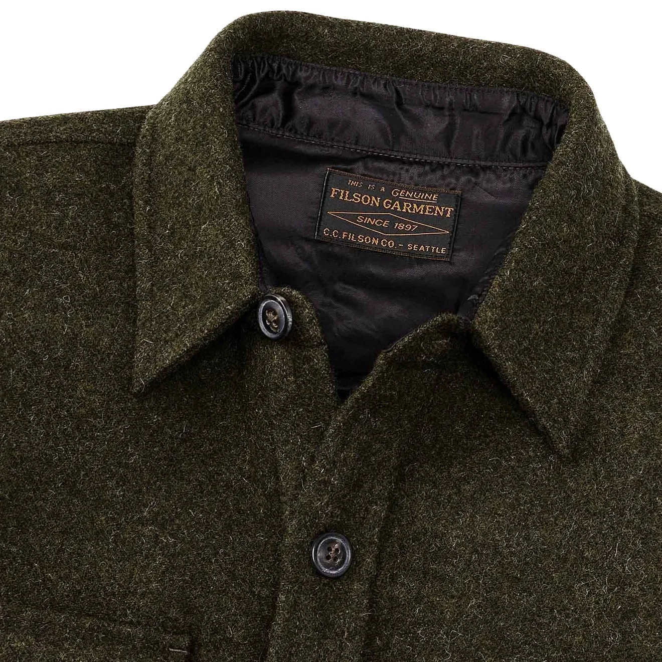 Filson CPO Wool Jac-Shirt Forest Green Clothing Filson
