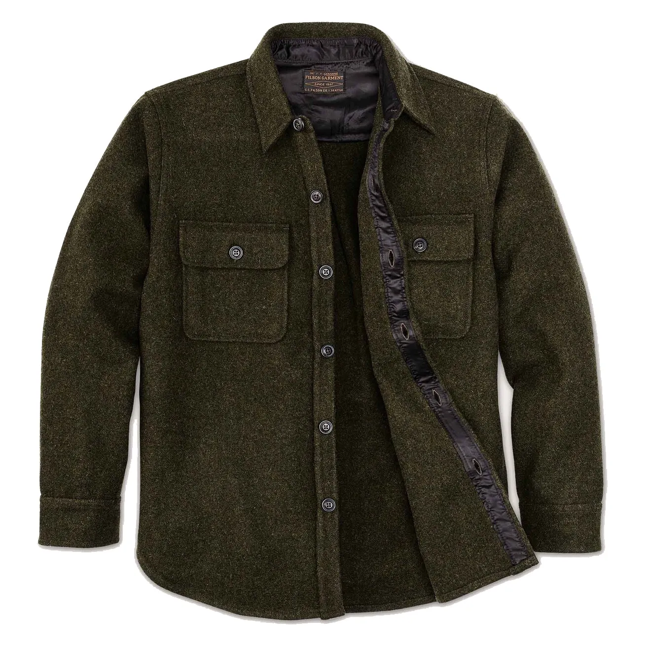Filson CPO Wool Jac-Shirt Forest Green Clothing Filson