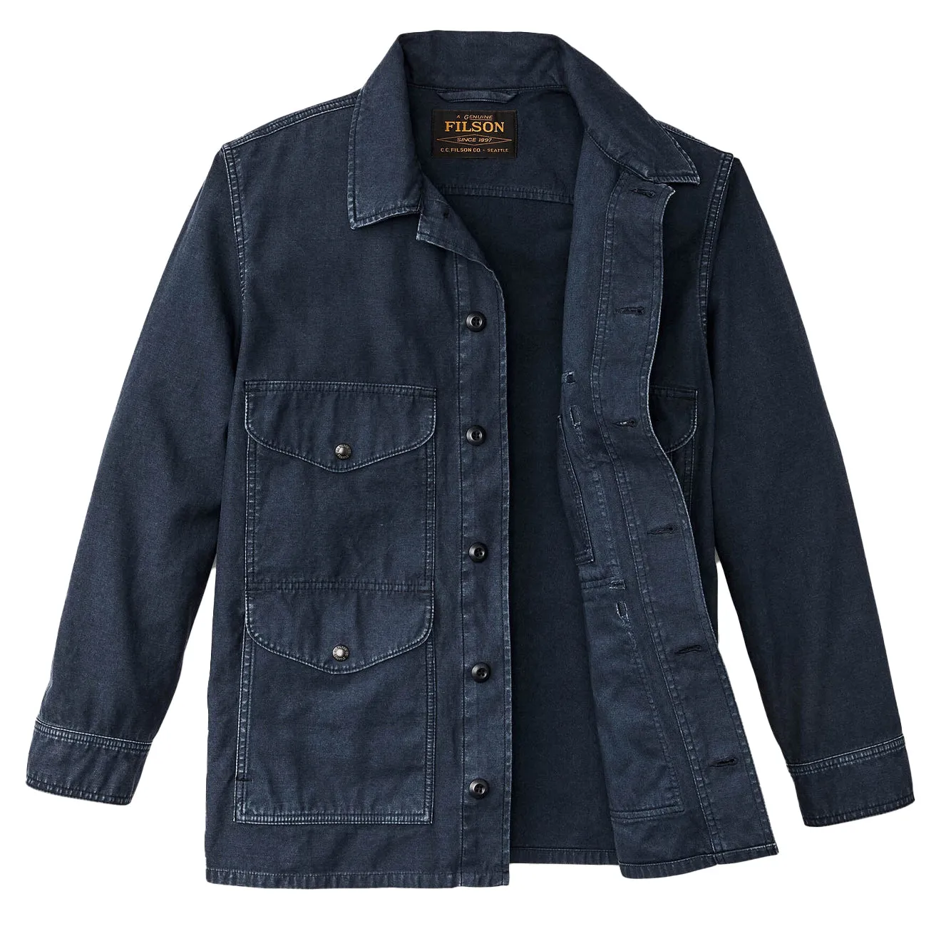 Filson Field Cruiser Reverse Sateen Blue Mussel Clothing Filson