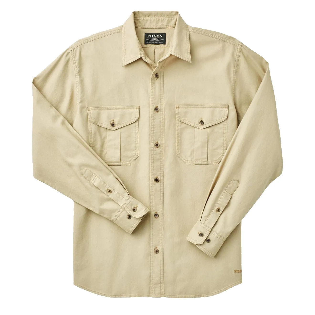 Filson Lightweight Alaskan Guide Shirt Light Khaki Clothing Filson