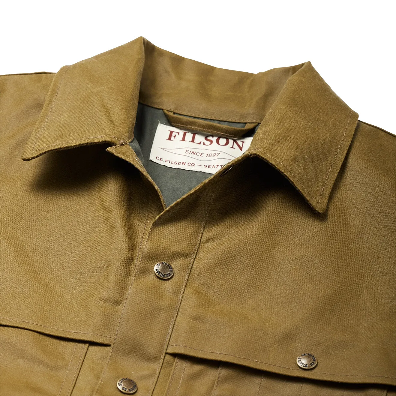 Filson Lined Tin Cruiser Jacket Dark Tan Clothing Filson