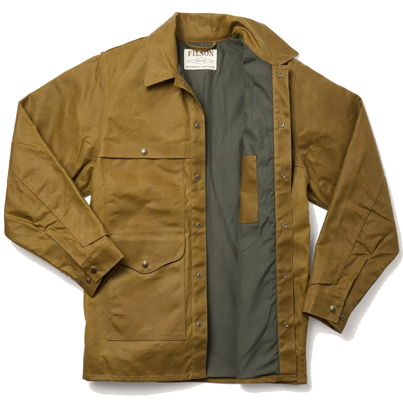 Filson Lined Tin Cruiser Jacket Dark Tan Clothing Filson