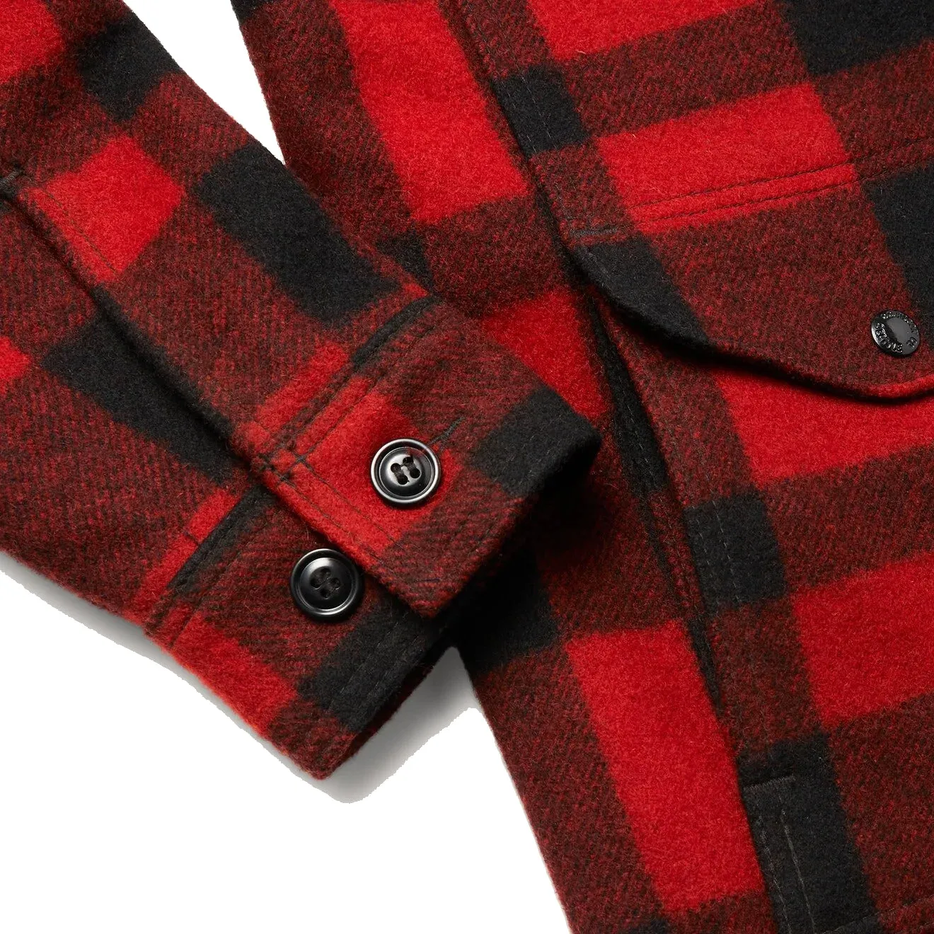 Filson Mackinaw Cruiser Jacket Red / Black Plaid Clothing Filson