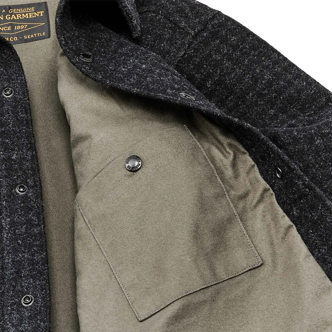 Filson Mackinaw Jac Shirt Black Marl Heather Clothing Filson