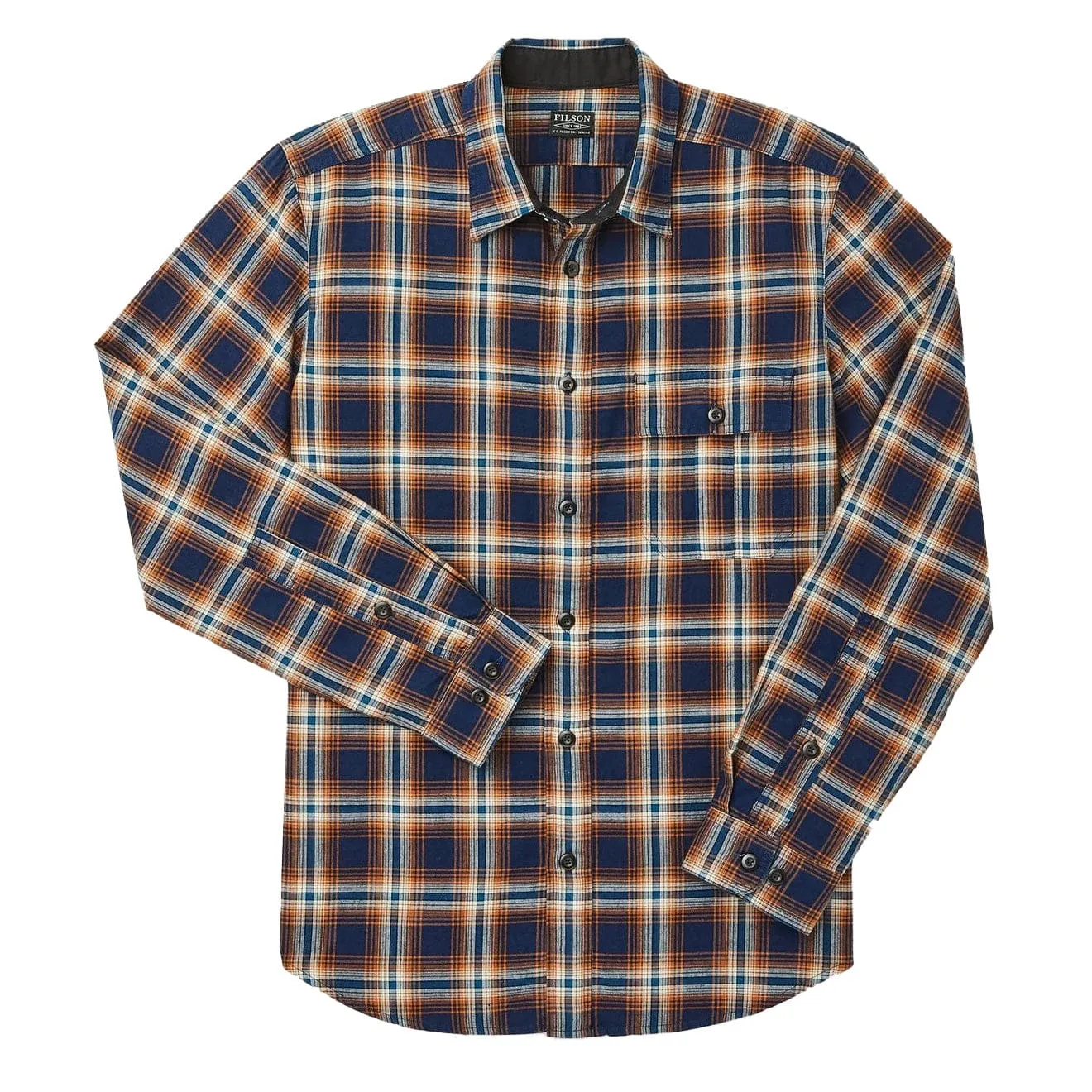 Filson Rustic Oxford Shirt Indigo Rust Clothing Filson