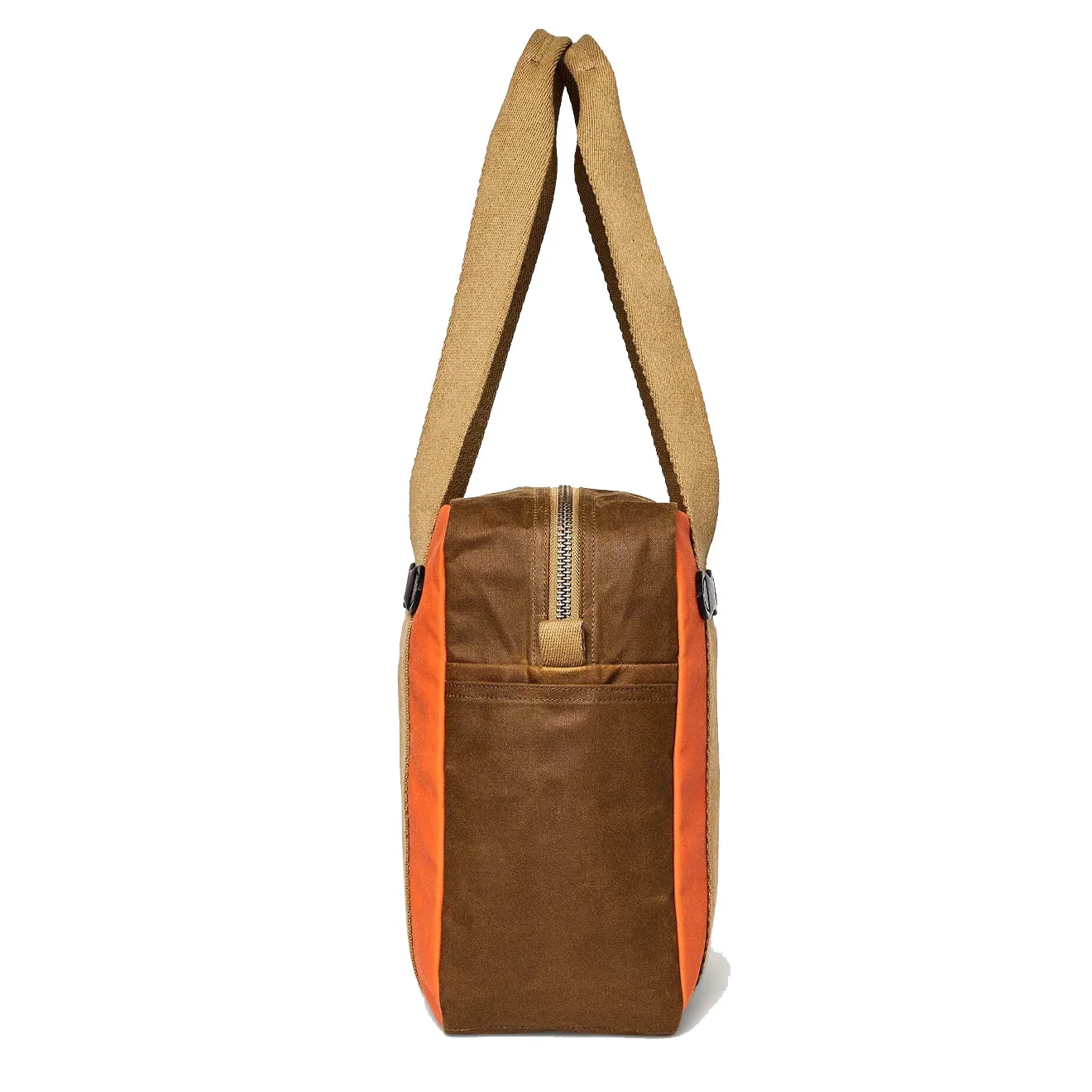 Filson Tin Cloth Tote Bag With Zipper Dark Tan / Flame Clothing Filson