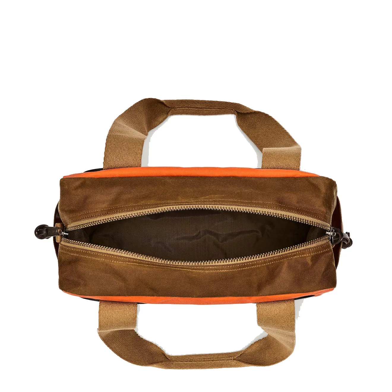 Filson Tin Cloth Tote Bag With Zipper Dark Tan / Flame Clothing Filson