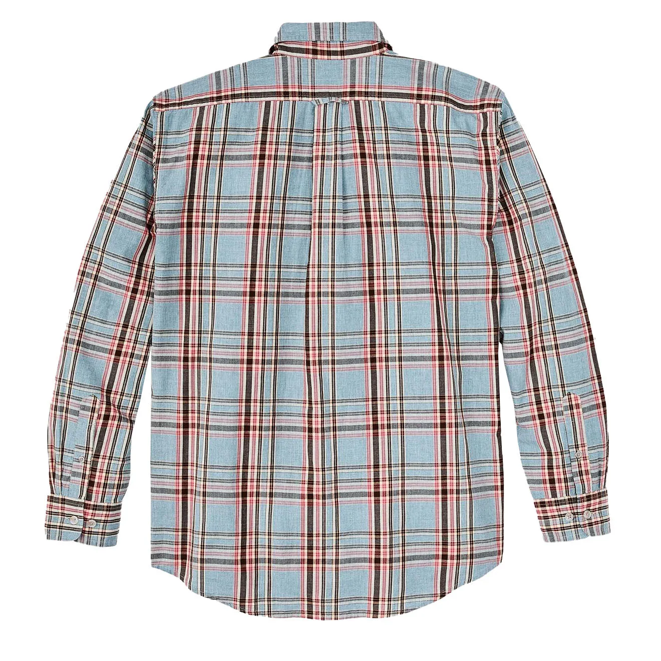 Filson Washed Feather Cloth Shirt Light Blue / Red / Natural Plaid Clothing Filson