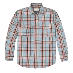 Filson Washed Feather Cloth Shirt Light Blue / Red / Natural Plaid Clothing Filson