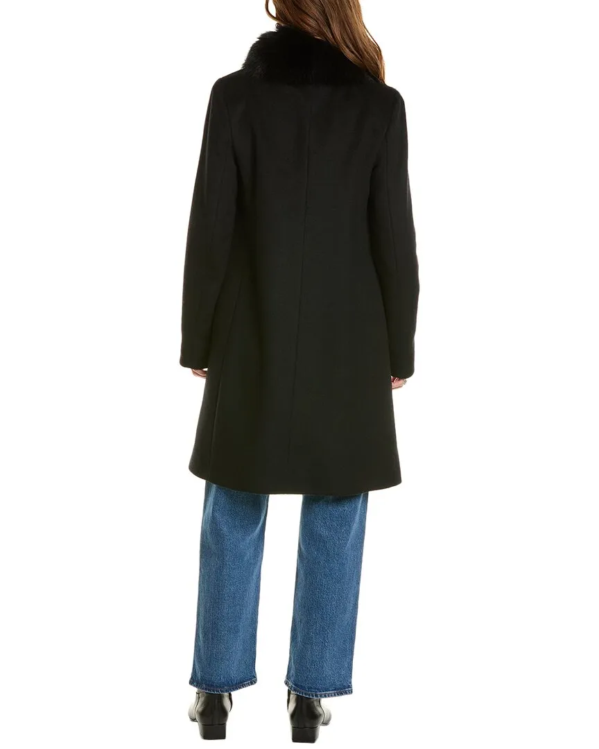 FLEURETTE Long Wool-Blend Coat