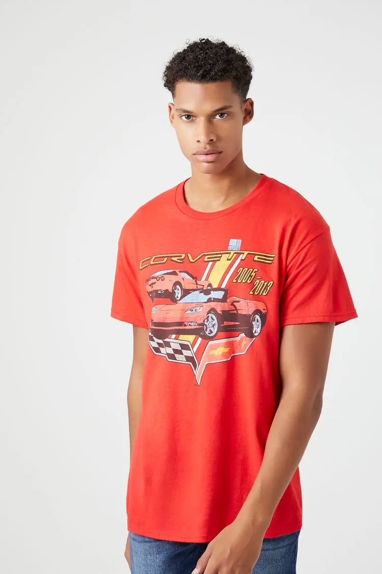 Forever 21 Men's Corvette Graphic T-Shirt Red/Multi Forever 21