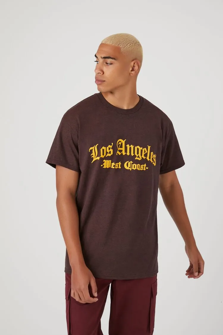 Forever 21 Men's Los Angeles West Coast T-Shirt Brown/Multi Forever 21