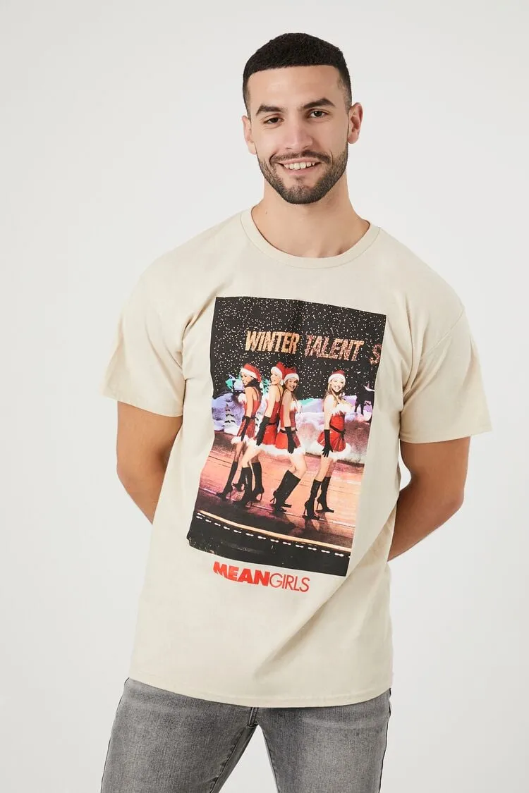 Forever 21 Men's Mean Girls Graphic T-Shirt Taupe/Multi Forever 21