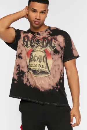 Forever 21 Men's Tie-Dye ACDC Hells Bells Graphic T-Shirt Black/Multi Forever 21