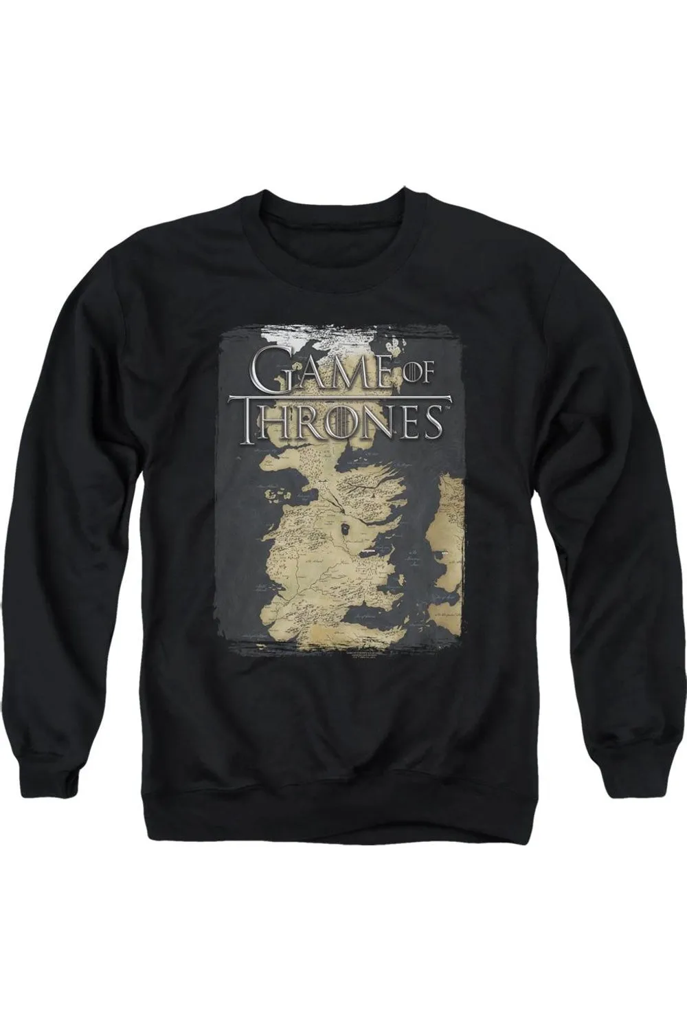Game Of Thrones Series Map Adult Crewneck Sweatshirt