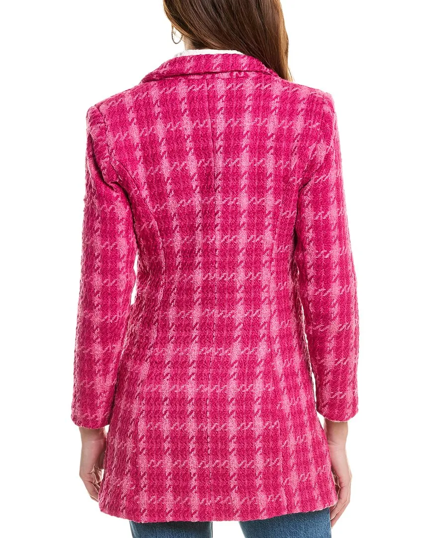 Gracia Plaid Lapel Collared Overcoat